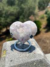 Load image into Gallery viewer, Pink Amethyst Flower Agate Heart