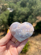 Pink Amethyst Flower Agate Heart**