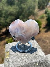 Load image into Gallery viewer, Pink Amethyst Flower Agate Heart