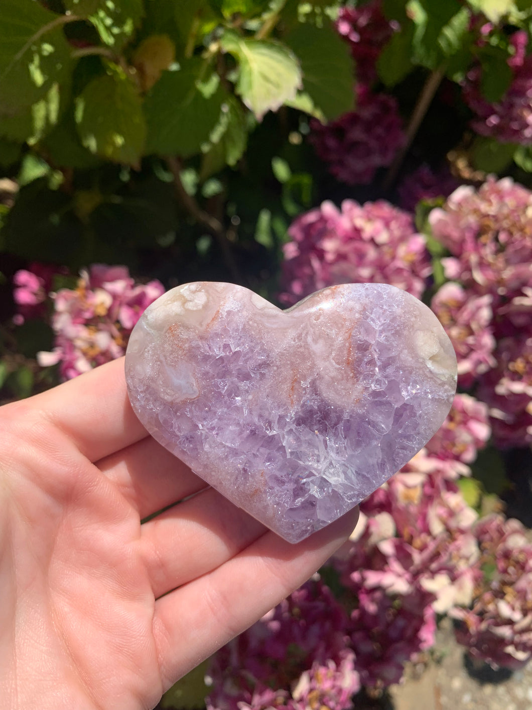 Pink Amethyst Heart