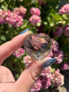 Citrine Faceted Heart