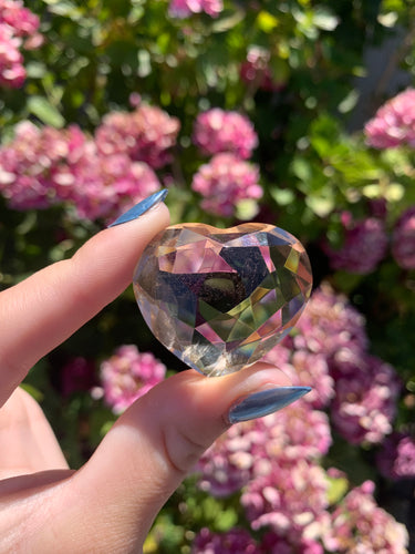Citrine Faceted Heart