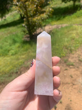 Load image into Gallery viewer, Pink Amethyst Flower Agate Tower**