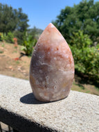 Pink Amethyst Flower Agate Flame**