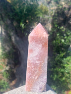 Pink Amethyst Tower with Crystallized Lavender**