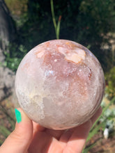 Load image into Gallery viewer, Pink Amethyst Flower Agate Sphere