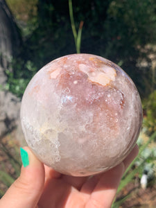 Pink Amethyst Flower Agate Sphere