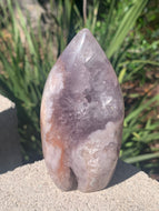 Lavender Pink Amethyst Flower Agate Flame**
