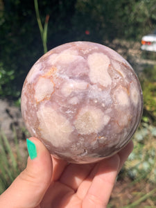 Pink Amethyst Flower Agate Sphere