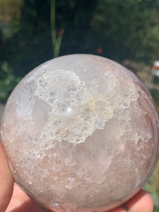 Pink Amethyst Flower Agate Sphere