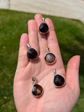 Load image into Gallery viewer, Smokey Dark Quartz Sterling Silver Pendant
