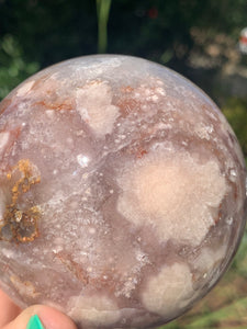 Pink Amethyst Flower Agate Sphere