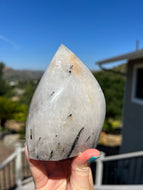 Tourmaline Quartz Flame with Iron**