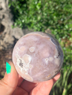 Pink Amethyst Flower Agate Sphere**