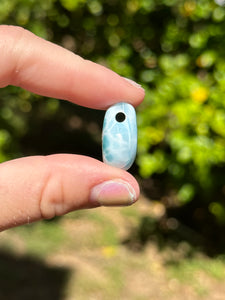 Larimar rounded Teardrop Pendant