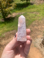Pink Amethyst Flower Agate Tower**