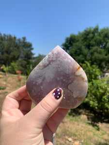 Pink Amethyst Flower Agate Flame