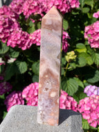 Pink Amethyst Tower w Lavender**