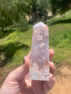 Pink Amethyst Flower Agate Tower**