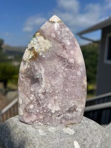 Lavendar Pink Amethyst Flower Agate Flame