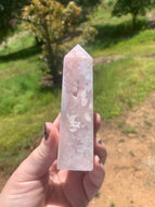Pink Amethyst Flower Agate Tower**