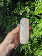 Load image into Gallery viewer, Quartz and Chlorite Druzy Pocket Hole Moon*