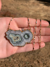 Load image into Gallery viewer, Amethyst Double Stalactite Pendant w 18” chain*