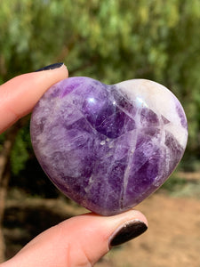 1 Chevron Amethyst Heart