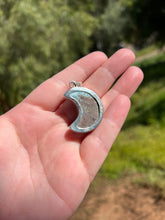 Load image into Gallery viewer, Larimar Moon Pendant*