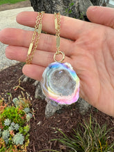 Load image into Gallery viewer, Aura Geode Agate with Gold Chain