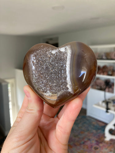 Amethyst Druzy Heart