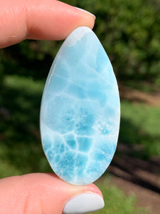 Larimar Elongated Teardrop Cabochon*