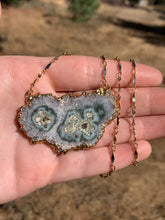 Load image into Gallery viewer, Amethyst Double Stalactite Pendant w 18” chain*