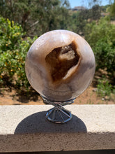 Load image into Gallery viewer, Pink Amethyst Sphere with Druzy