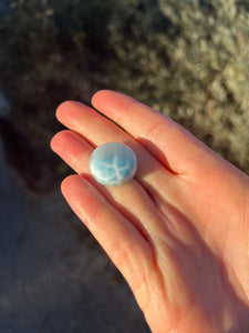 Larimar Circle Cabochon