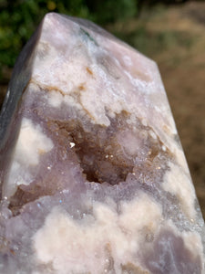 Pink Amethyst Flower Agate Tower*pop