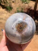 Load image into Gallery viewer, Pink Amethyst Sphere with Druzy
