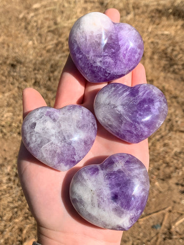 1 Chevron Amethyst Heart