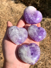 Load image into Gallery viewer, 1 Chevron Amethyst Heart