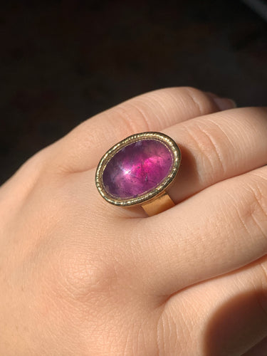 Amethyst Adjustable Ring Size 7.5+*!
