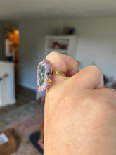 Load image into Gallery viewer, Amethyst Stalactite Adjustable Ring Size 8.5