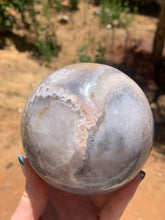 Load image into Gallery viewer, Pink Amethyst Sphere with Druzy
