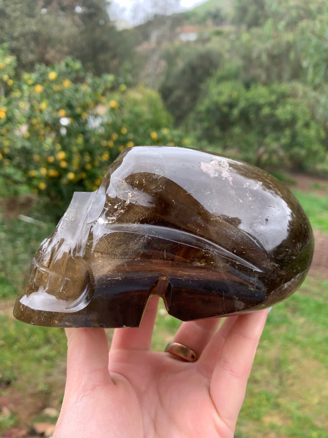 Reserved Dark Honey Citrine Skull*