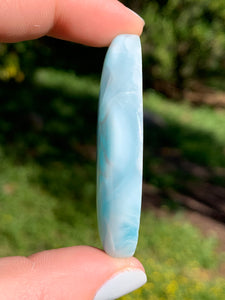 Larimar Elongated Teardrop Cabochon*