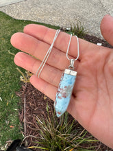 Load image into Gallery viewer, Larimar Sterling Silver Point Pendant