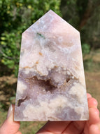 Pink Amethyst Flower Agate Tower*pop**