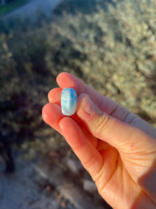 Larimar Circle Cabochon